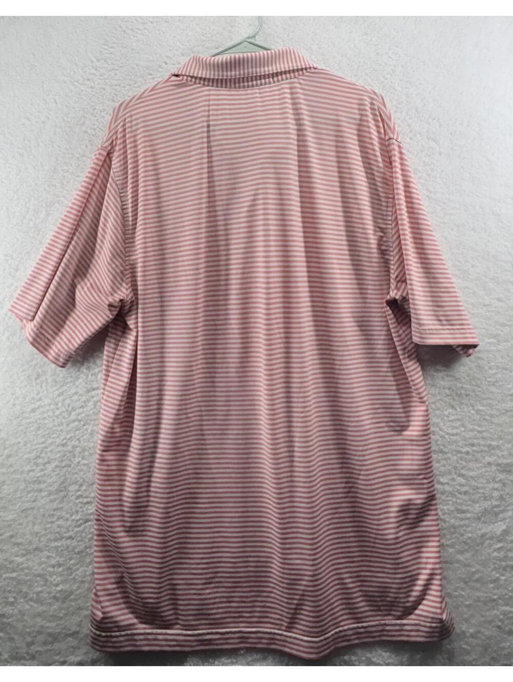 Bald Head Blues Mens Polo Mens Medium Pink Striped Made In Peru Stretch - Picture 4 of 5